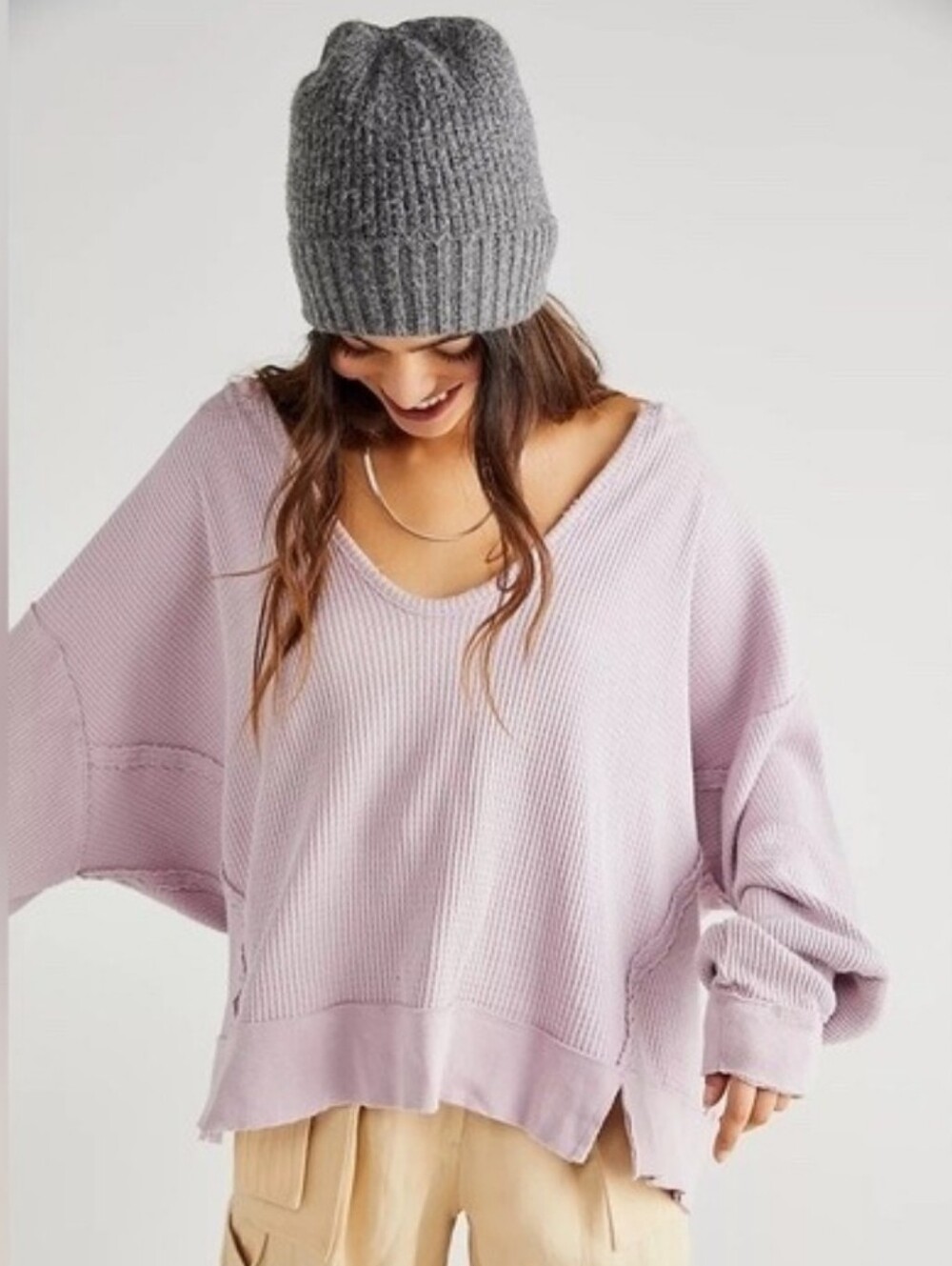 We The Free Oversized V-Neck Sweater